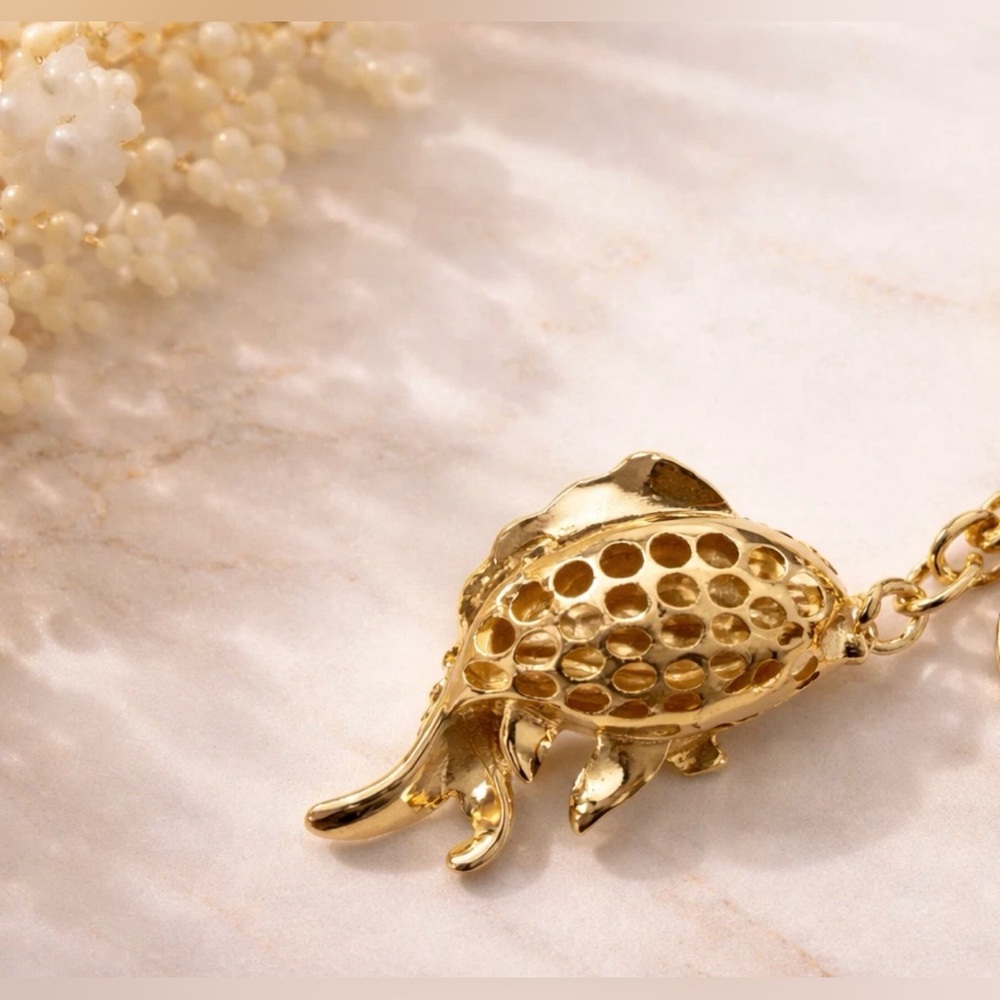 Purple Rhinestone Fish Bag Charm Keychain – Handbag Purse Accessory - Picture 3 of 3